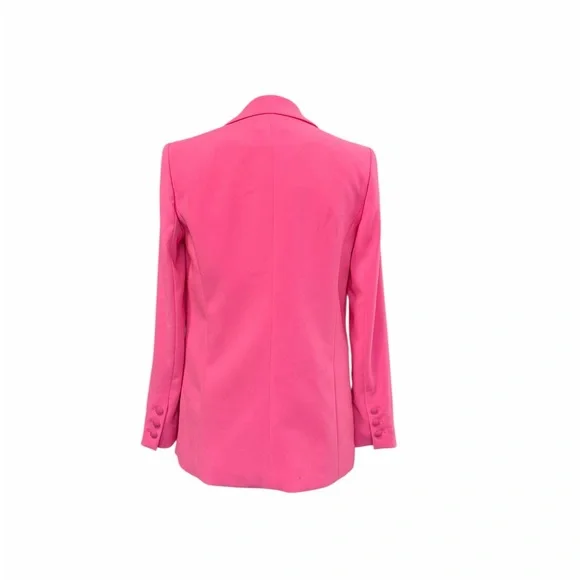 Alice + Olivia NWT Denny Notch Collar Boyfriend Blazer In Wild Pink Ret. $495 - Picture 3 of 10